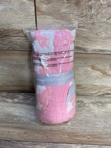 NEW Angel Dear Jaquard Muslin Blanket, Pink Unicorn - Me n Mommy To Be