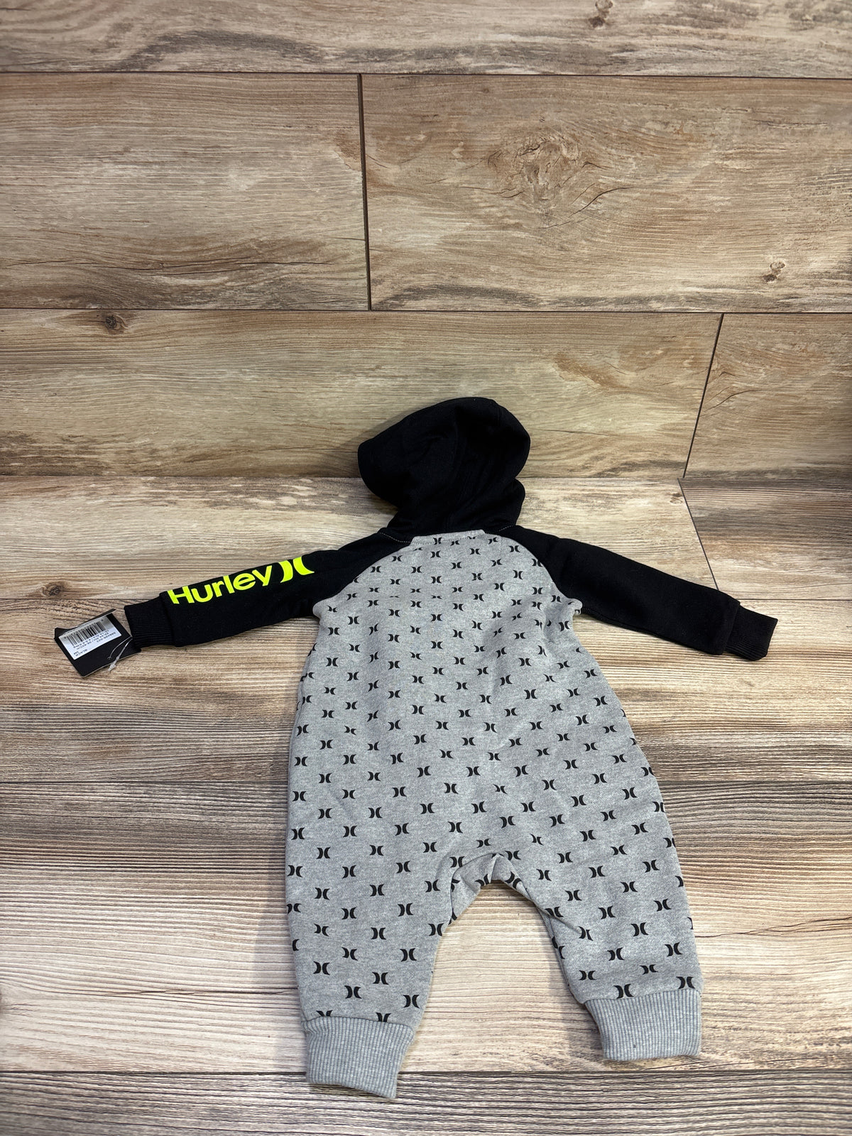 NEW Hurley Logo Hooded Coverall Black sz 3m