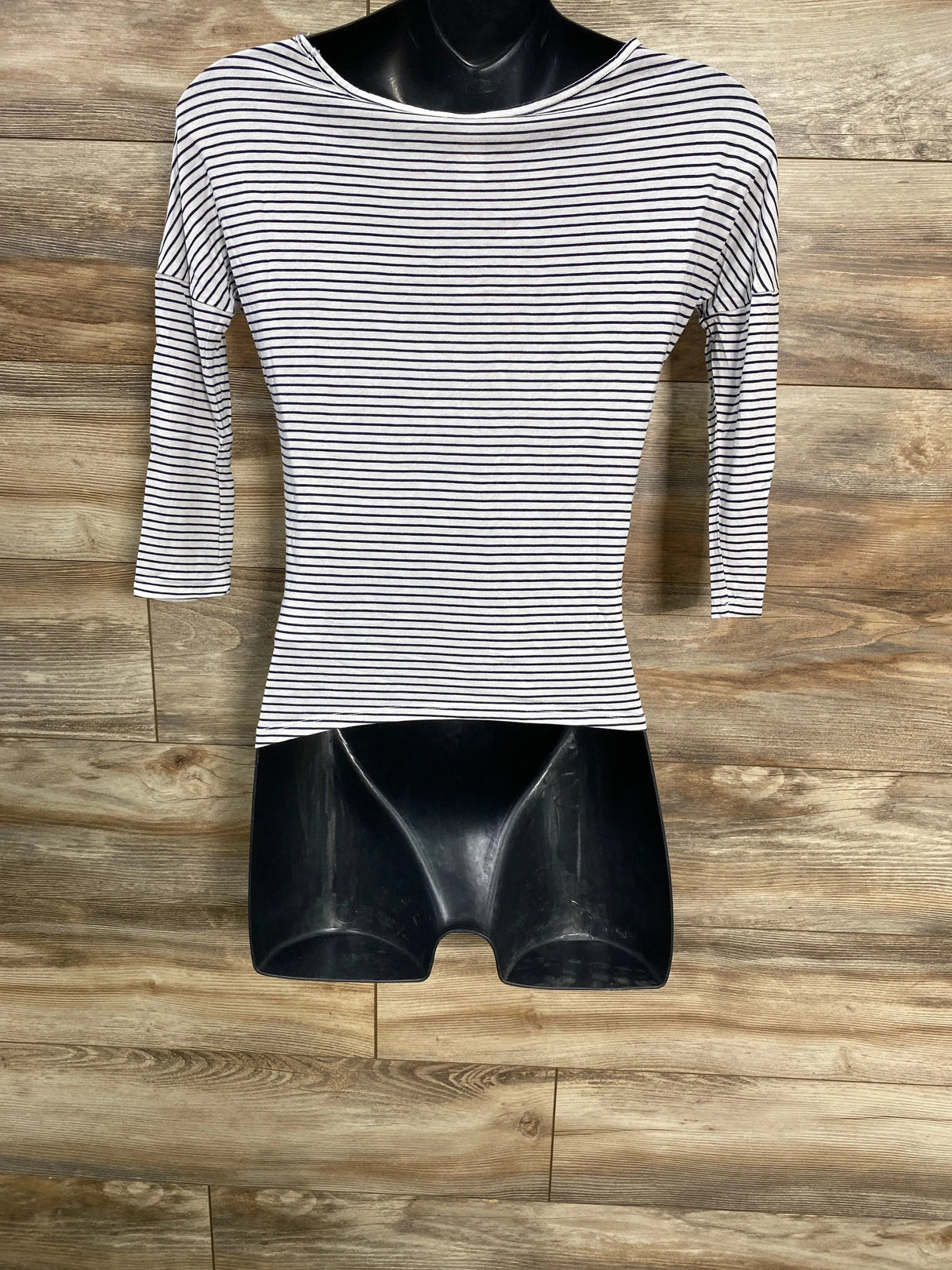 H&M Mama Striped White Boat Neck Top sz XS