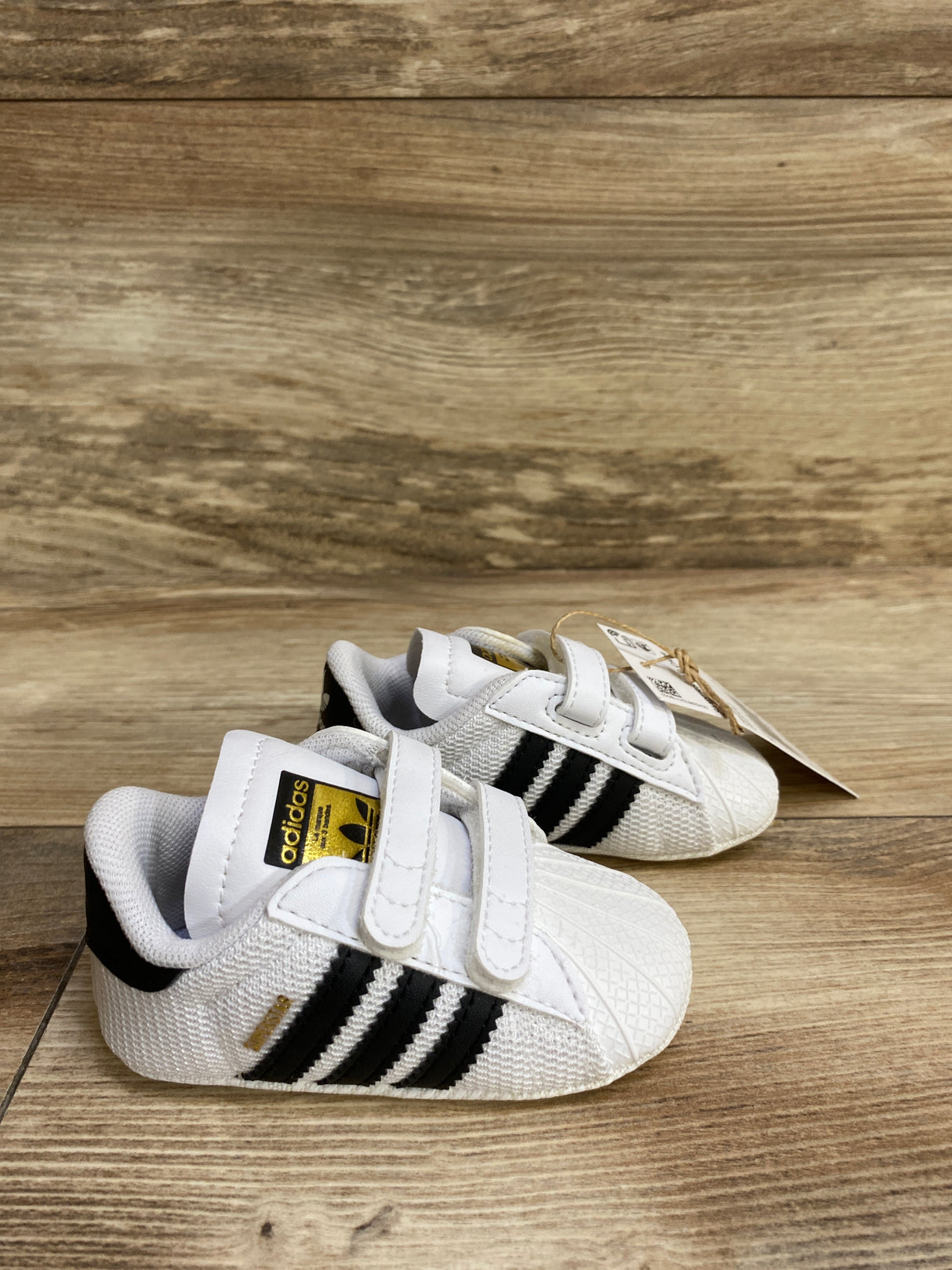 NEW Adidas Superstar Crib Shoes, White sz 2c