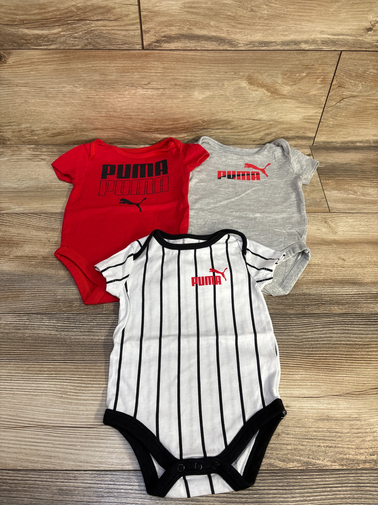 Puma 3pk Bodysuit Set Grey sz 0-3m