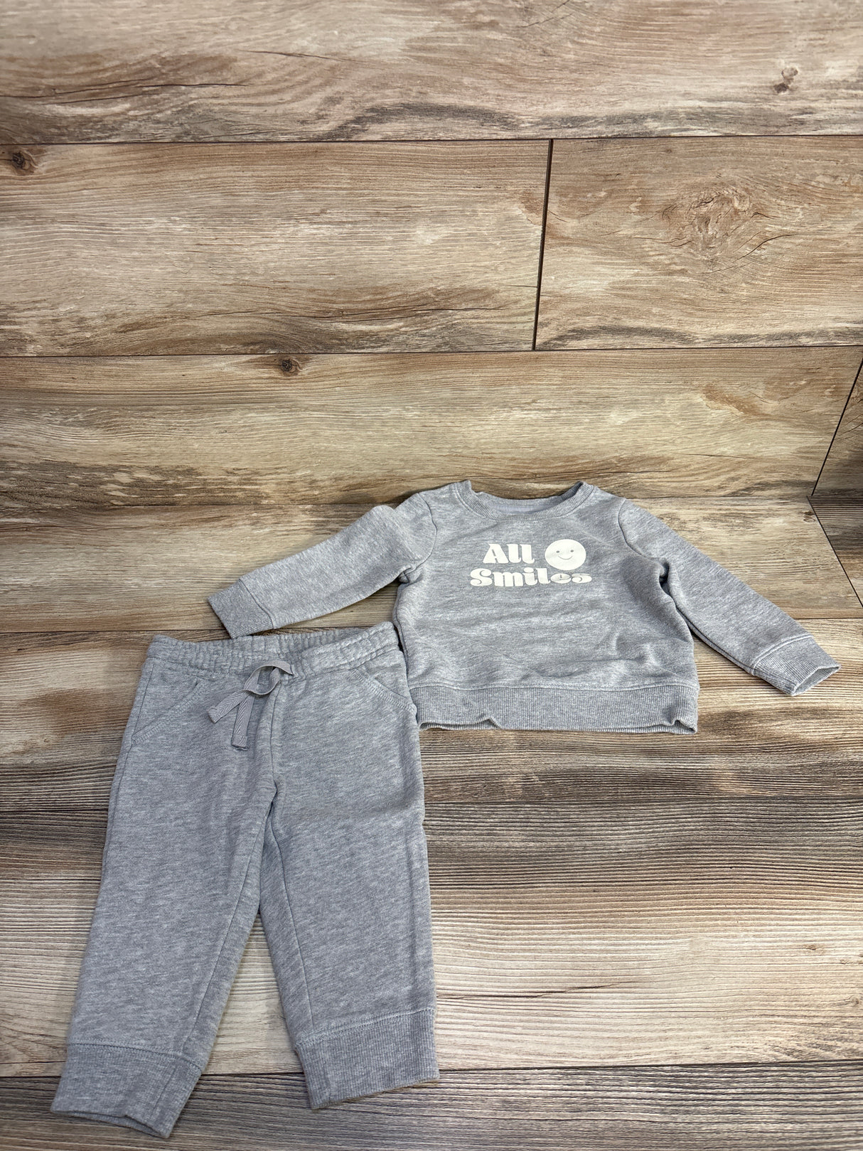 Cat & Jack Sweatshirt & Joggers 2pc Set Grey sz 12m