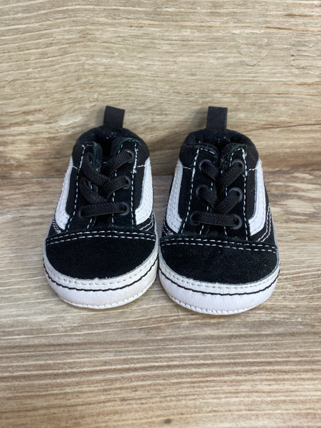 Vans Old Skool 'Black White' Crib Shoes sz 2c - Me n Mommy To Be