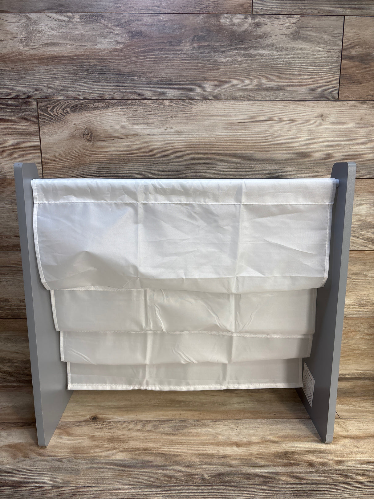Humble Crew Kids 4-Tier Sling Bookshelf in Grey/White