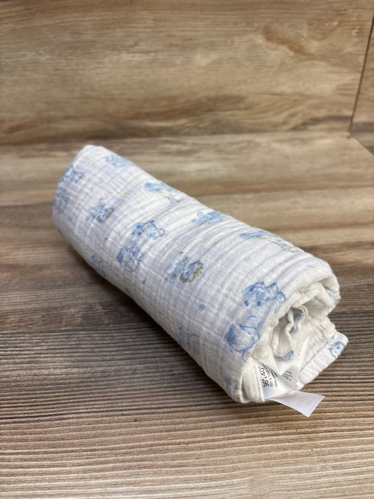 Little Me Muslin Swaddle Blanket White