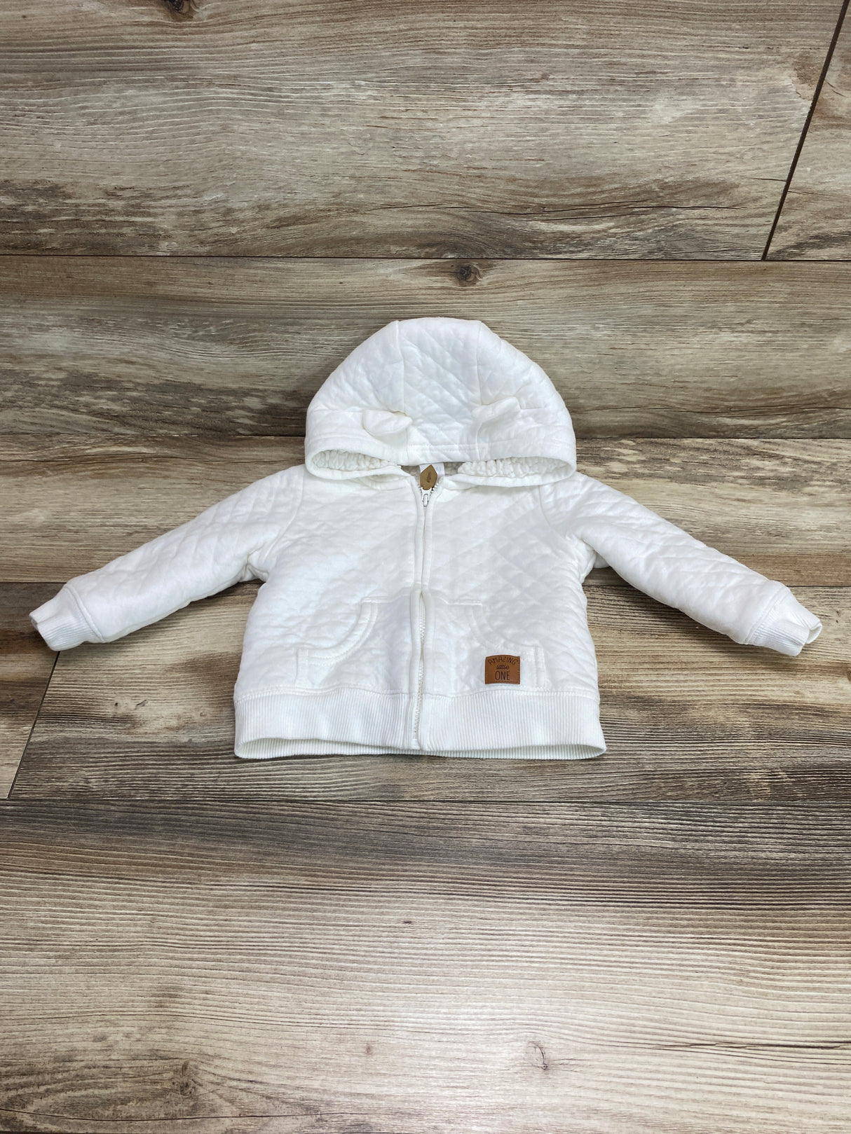 Simple Joys Sherpa Lined Full Zip Hoodie White sz 12m