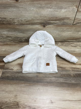 Simple Joys Sherpa Lined Full Zip Hoodie White sz 12m