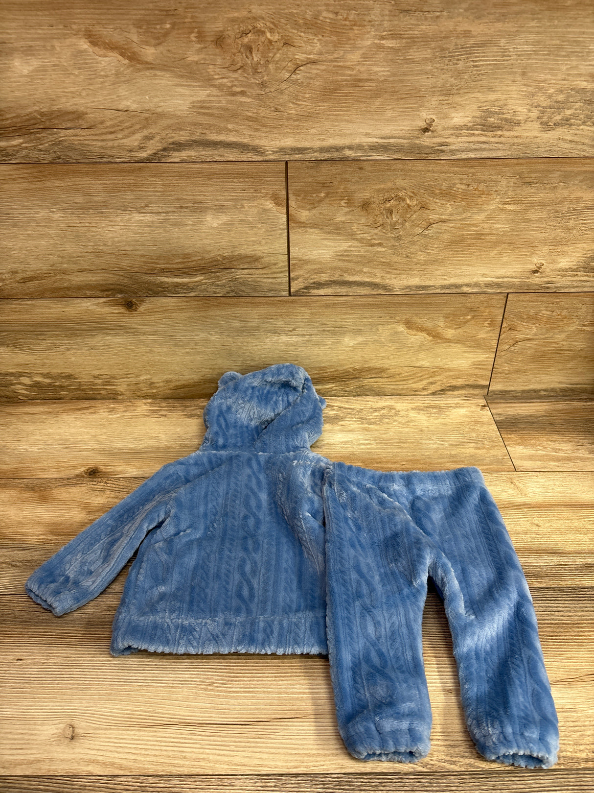 Laughing Llama 2pc Plush Sweatshirt & Pants Set Blue sz 6m