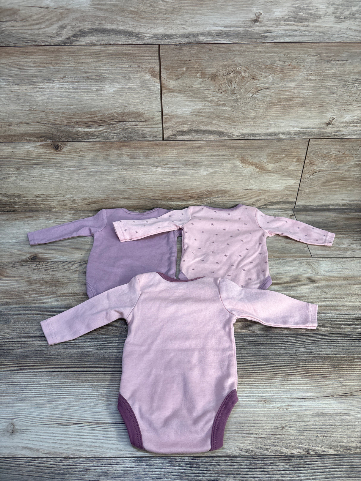 Chick Pea 3pk Bodysuits Pink sz 0-3m