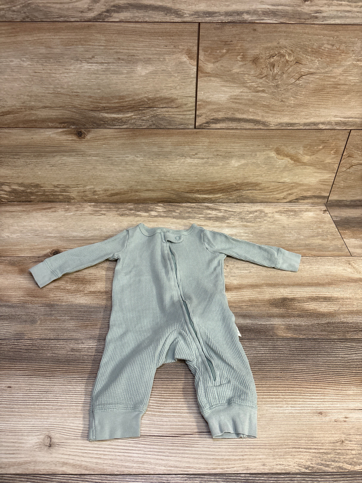 Carter's Waffle Knit Footless Sleeper Green sz 3m