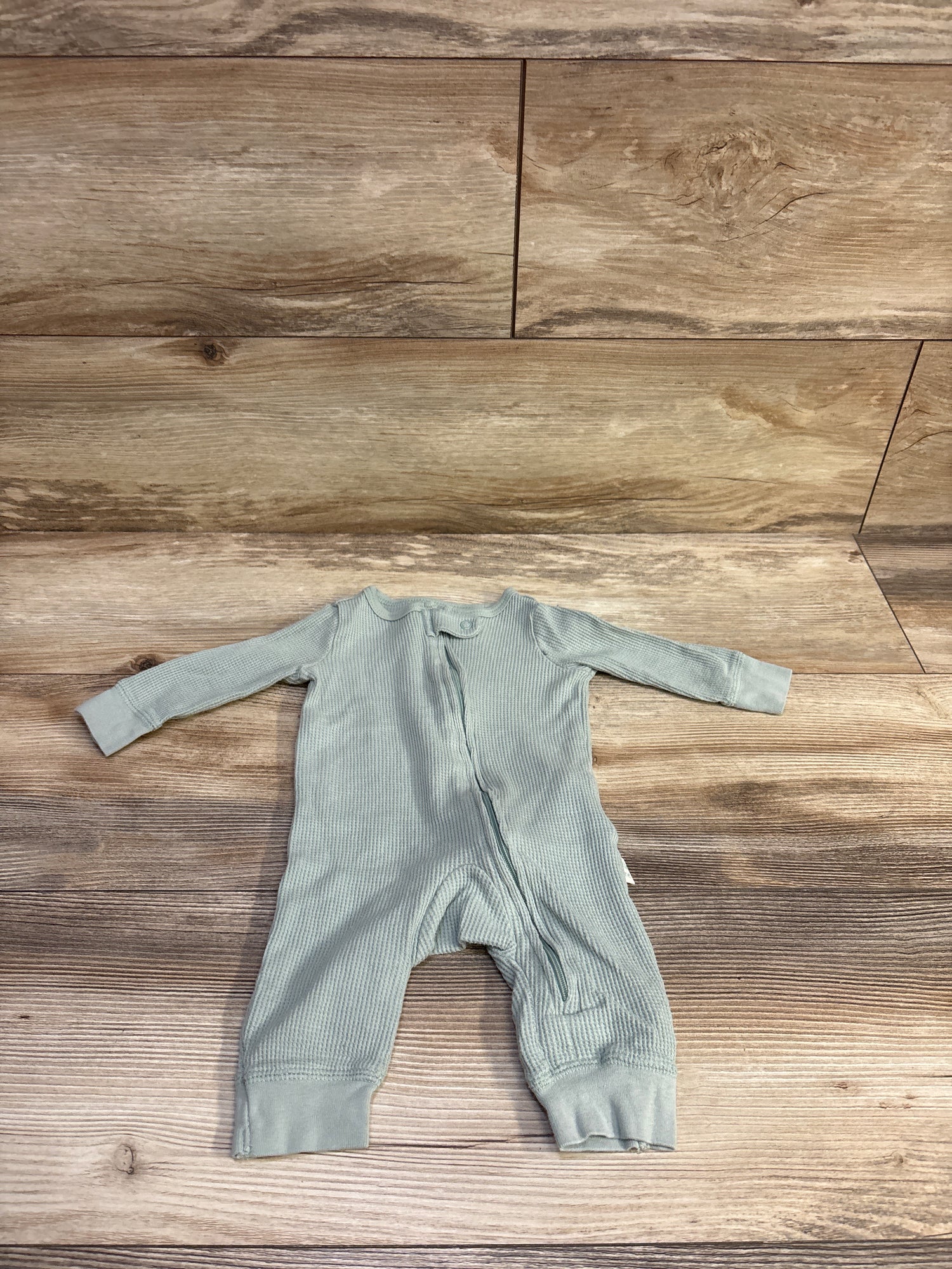 Carter's Waffle Knit Footless Sleeper Green sz 3m