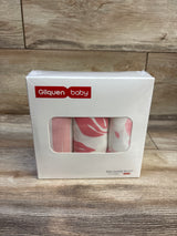 NEW Gllquen 3pk Swaddle Wraps Pink/White sz 0-3m