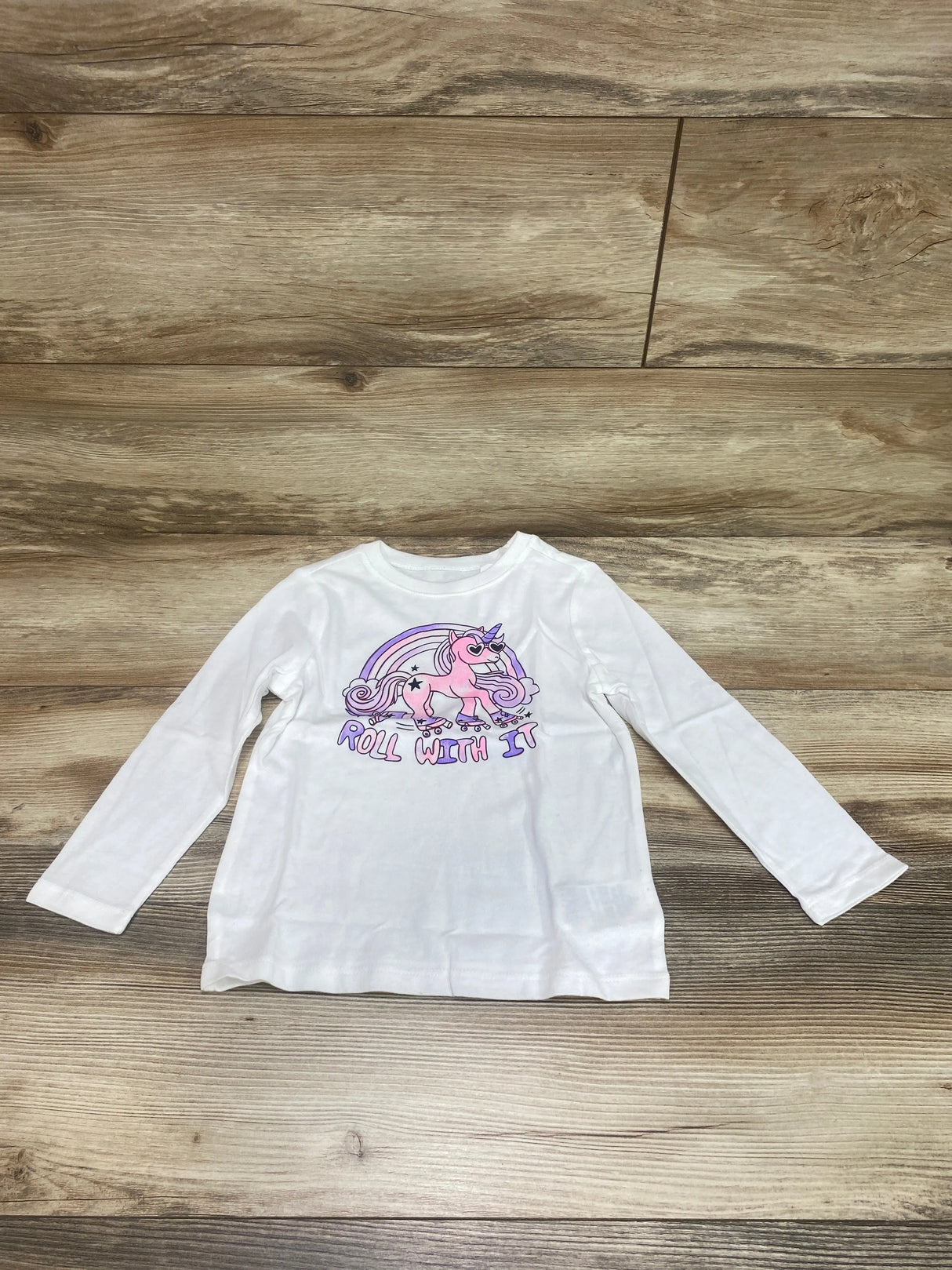 NEW Old Navy Roll With It White Shirt sz 4T