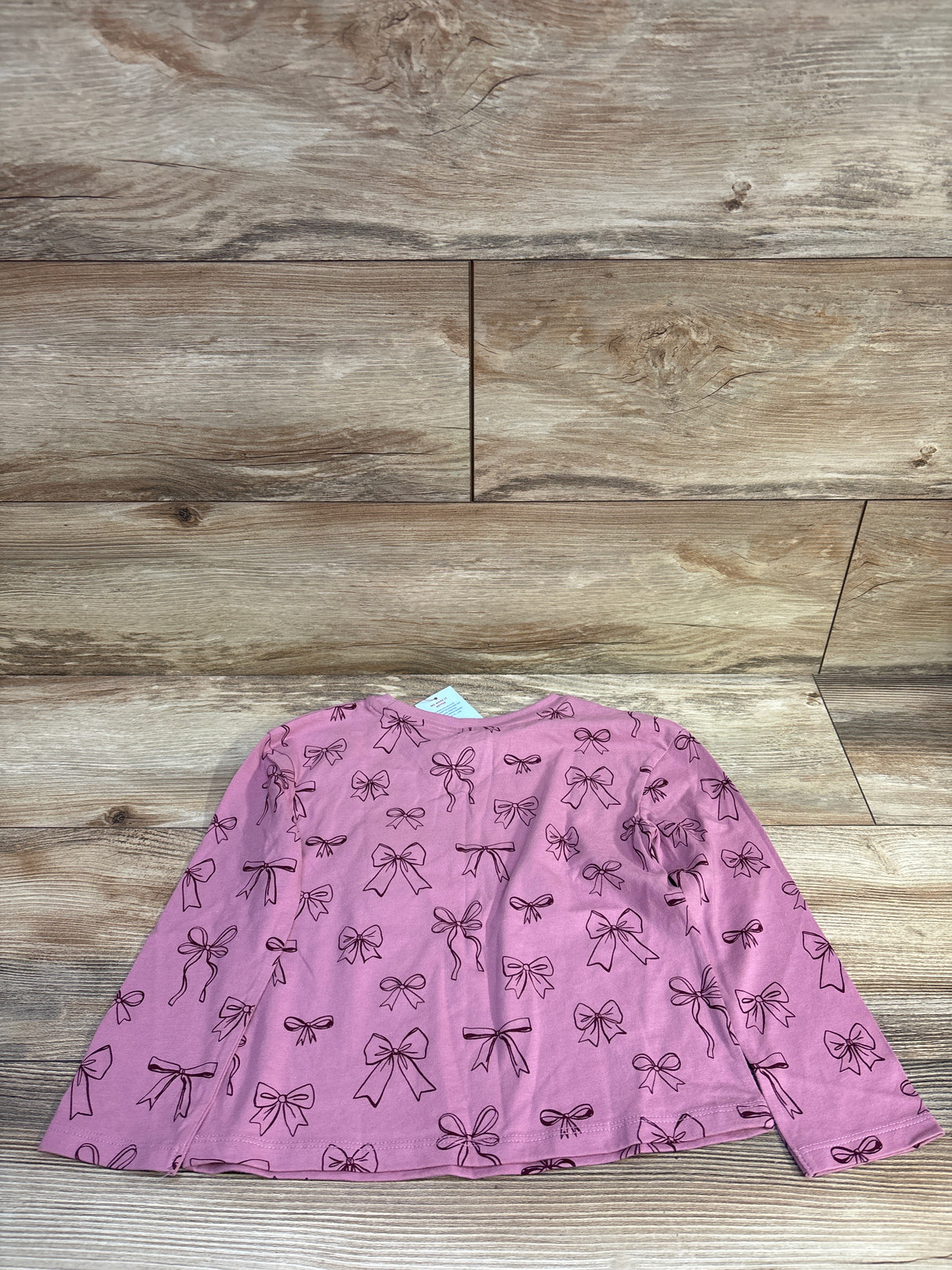 NEW Cat & Jack Long Sleeve Bow Shirt Pink sz 5T
