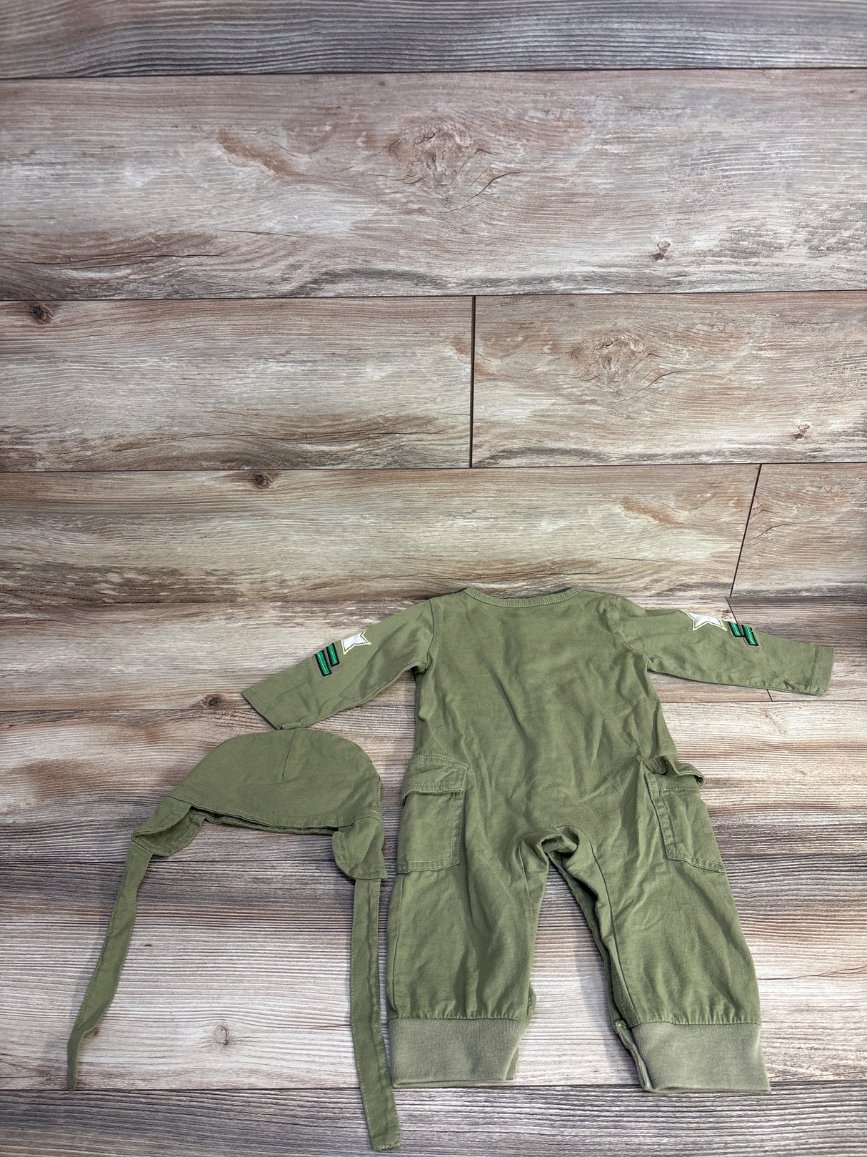 2pc Aviator Baby Pilot Costume Green sz 9-12m