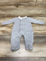 Monna Rosa Grey Quilted Coverall sz 6-9m