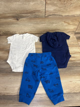 NEW Carter's 3pc Movin' & Groovin' Bodysuit & Pants Set White 9m