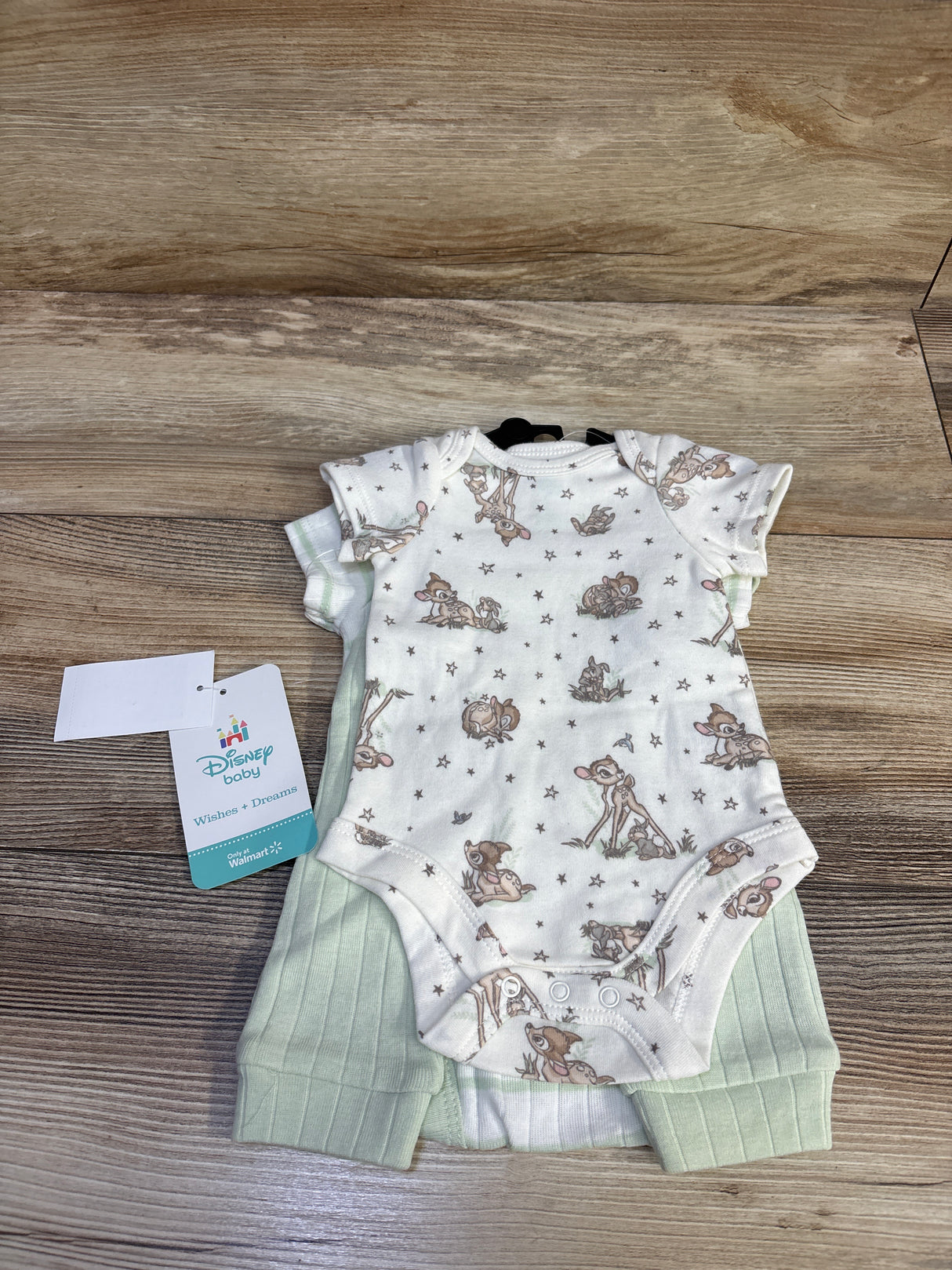 NEW Disney baby 4pc Bambi Layette Set Green sz Newborn
