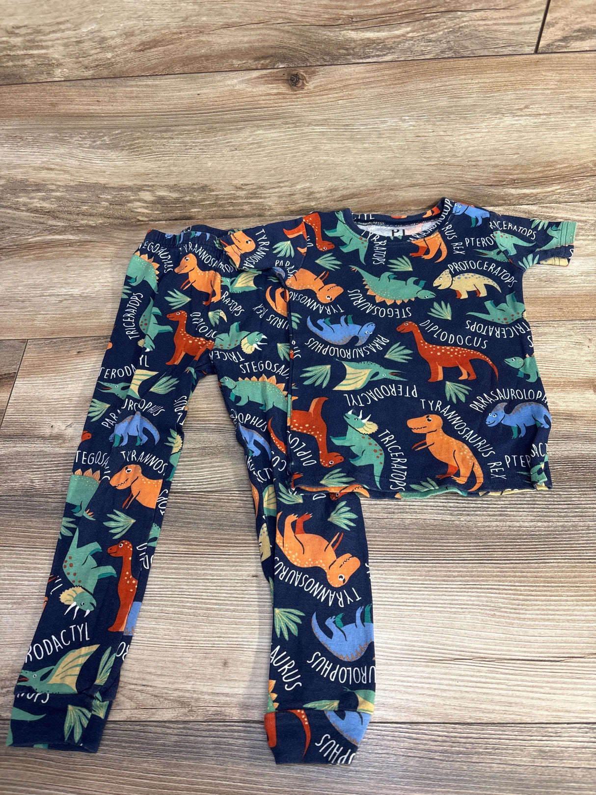 Children's Place 2pc Dinosaur Pajama Set Navy sz 4T