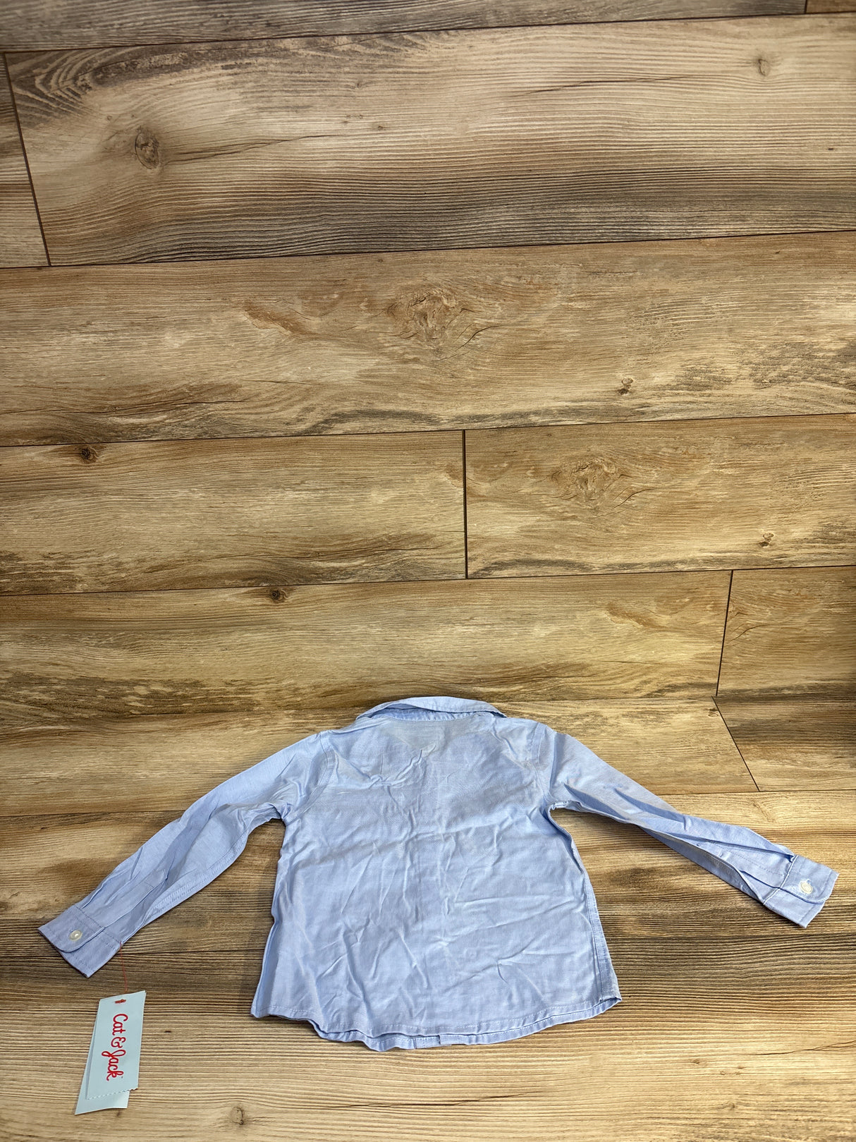 NEW Cat & Jack Button-Down Long Sleeve Shirt Blue sz 4T