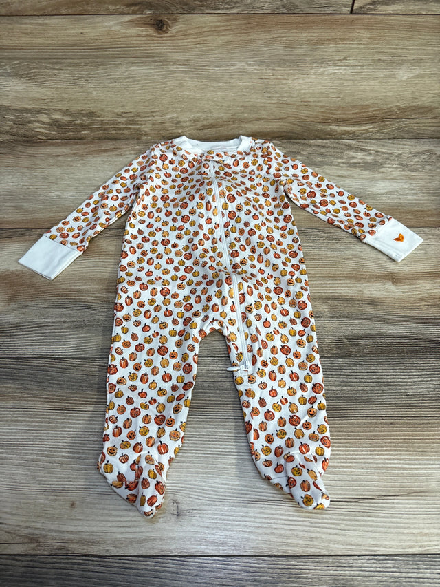 Petite Plume Pumpkin Pima Footie White sz 6-9m - Me n Mommy To Be