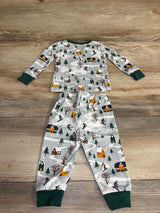 Children's Place 2pc Christmas Pajama Set Grey sz 0-3m