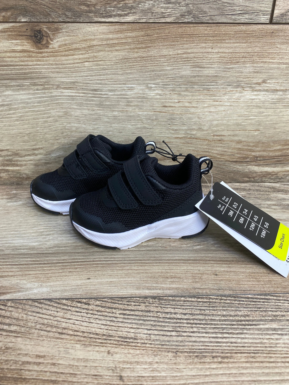 NEW Athletic Works Mesh Jogger Sneakers Black sz 3c