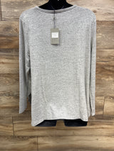 NEW Smallshow Long Sleeve Side Split Maternity Shirt Grey sz XXL