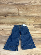 NEW Cat & Jack Pleated Denim Wide Leg Jeans Blue sz 2T
