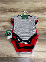 NEW Puma 5pk Bodysuits Grey/Red sz 3-6m