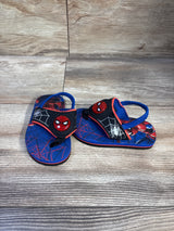 Marvel Spiderman Light Up Flip Flop Sandals BLue sz 5-6c