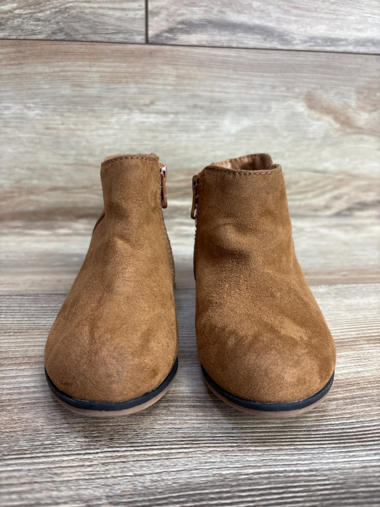 Cat & Jack Penelope Zipper Booties Cognac sz 9c