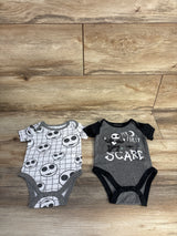 Disney Tim Burton's The Nightmare Before Christmas 2pk Bodysuits Grey sz 3/6m