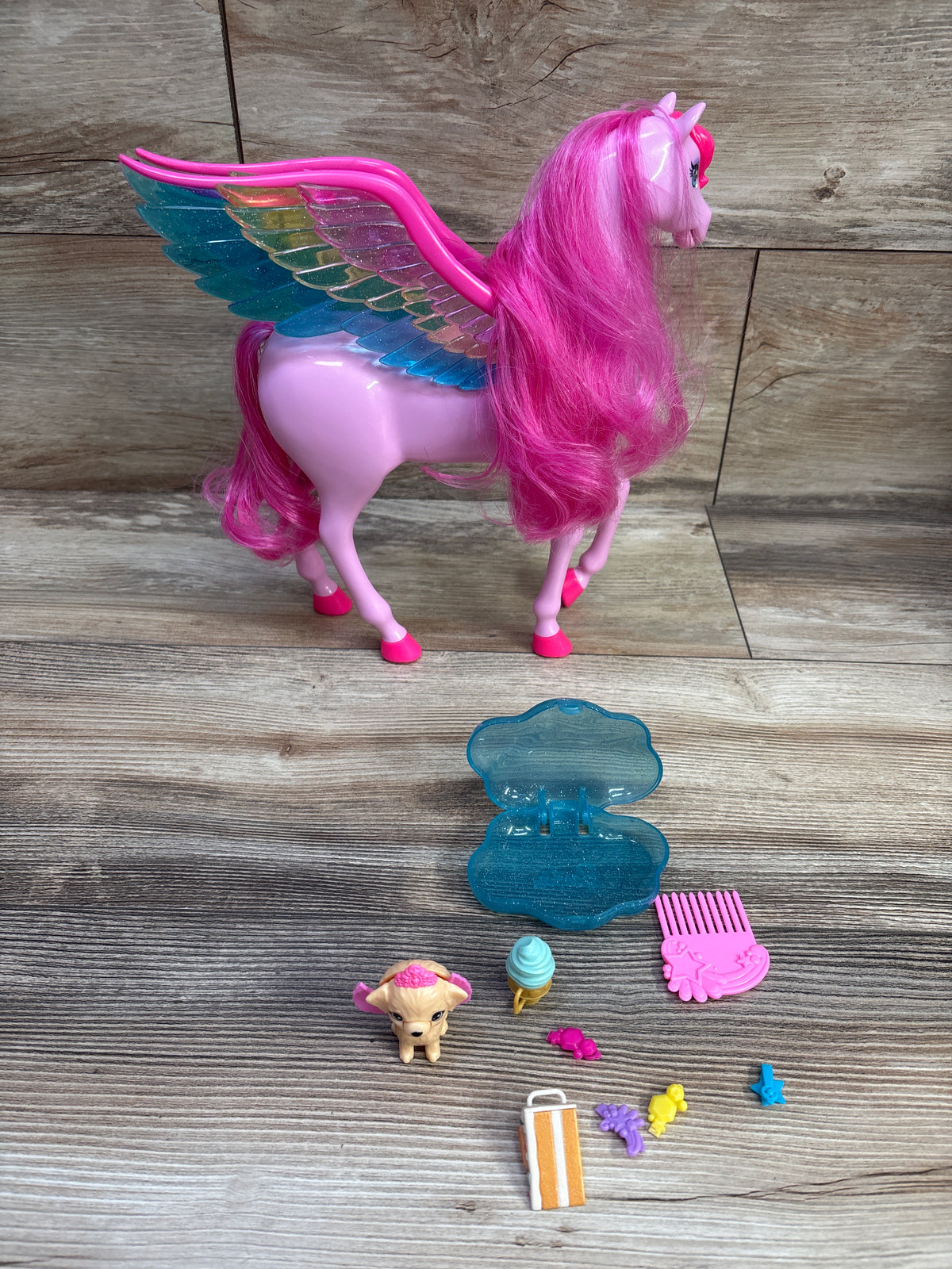 Barbie A Touch of Magic Pink Pegasus Toy With Accessories