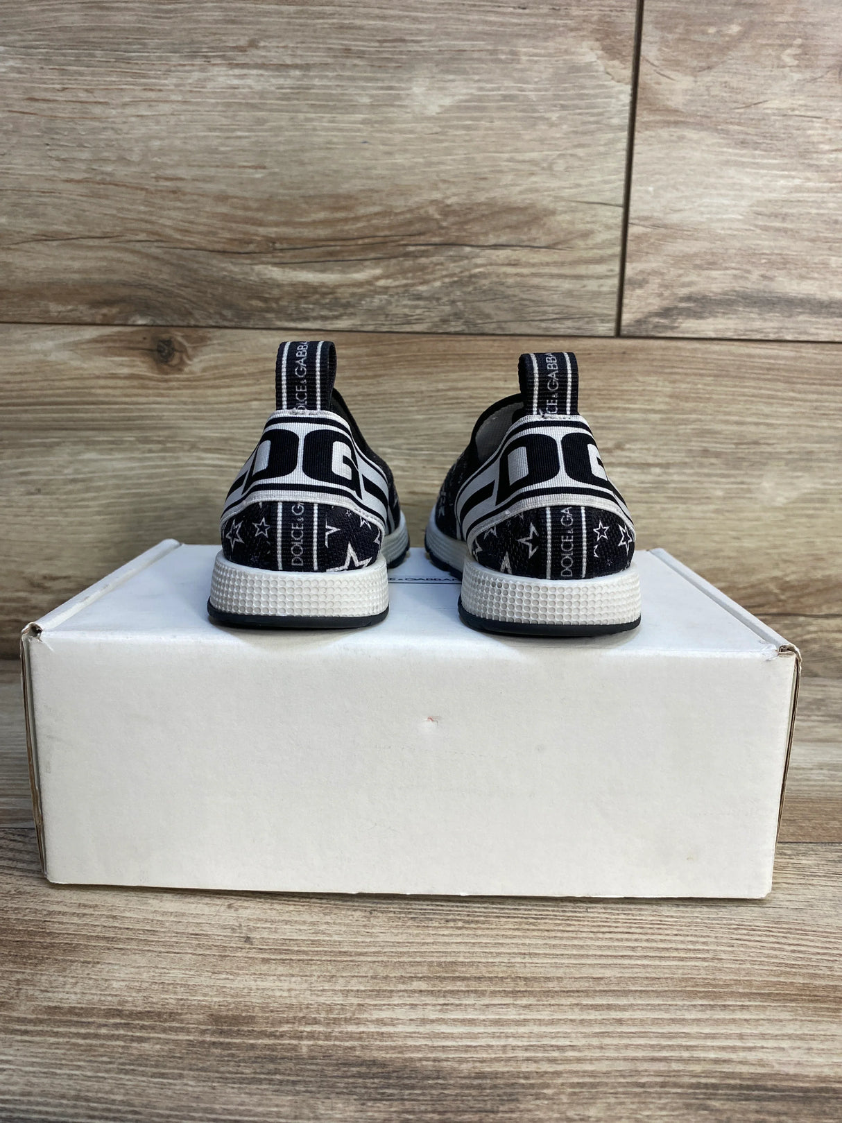 Dolce & Gabbana Sorrento Slip-On Star Sneakers Black sz 8c