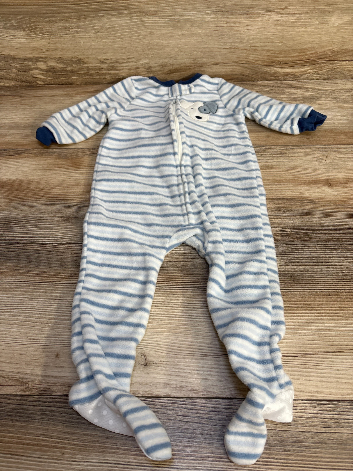 Chick Pea Striped Blanket Sleeper Blue sz 12m - Me n Mommy To Be