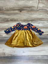 Marie Nicole Thanksgiving Dress Navy sz 6-12m - Me n Mommy To Be
