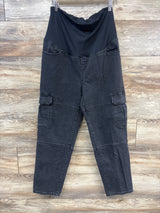 Isabel Maternity Crossover Panel 90s Straight Jeans Black sz 12/Large