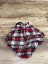 Baby Gap Flannel Bodysuit Dress Red sz 3-6m
