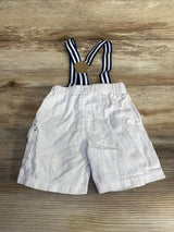 Suspender Shorts White sz 18m - Me n Mommy To Be