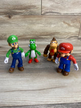 Super Mario Bros Action Figures 4pk