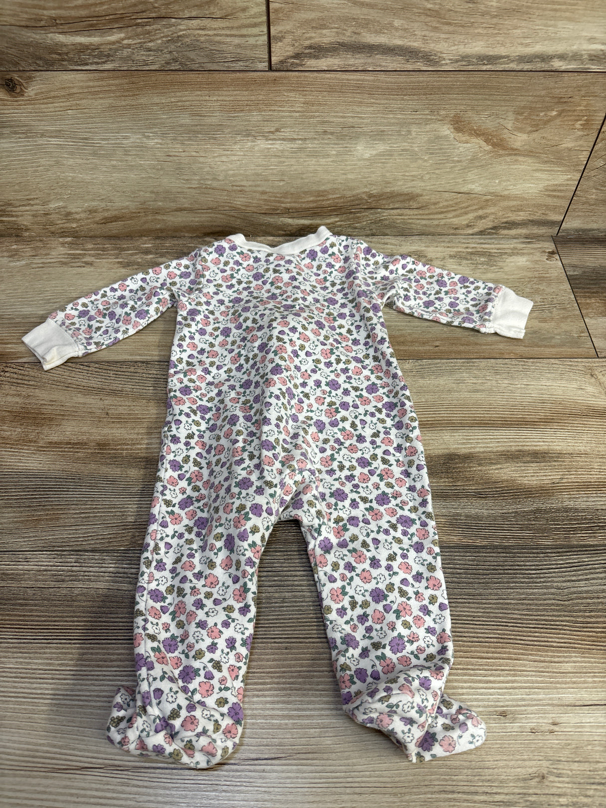 Carter's Floral Sleeper White sz 6m