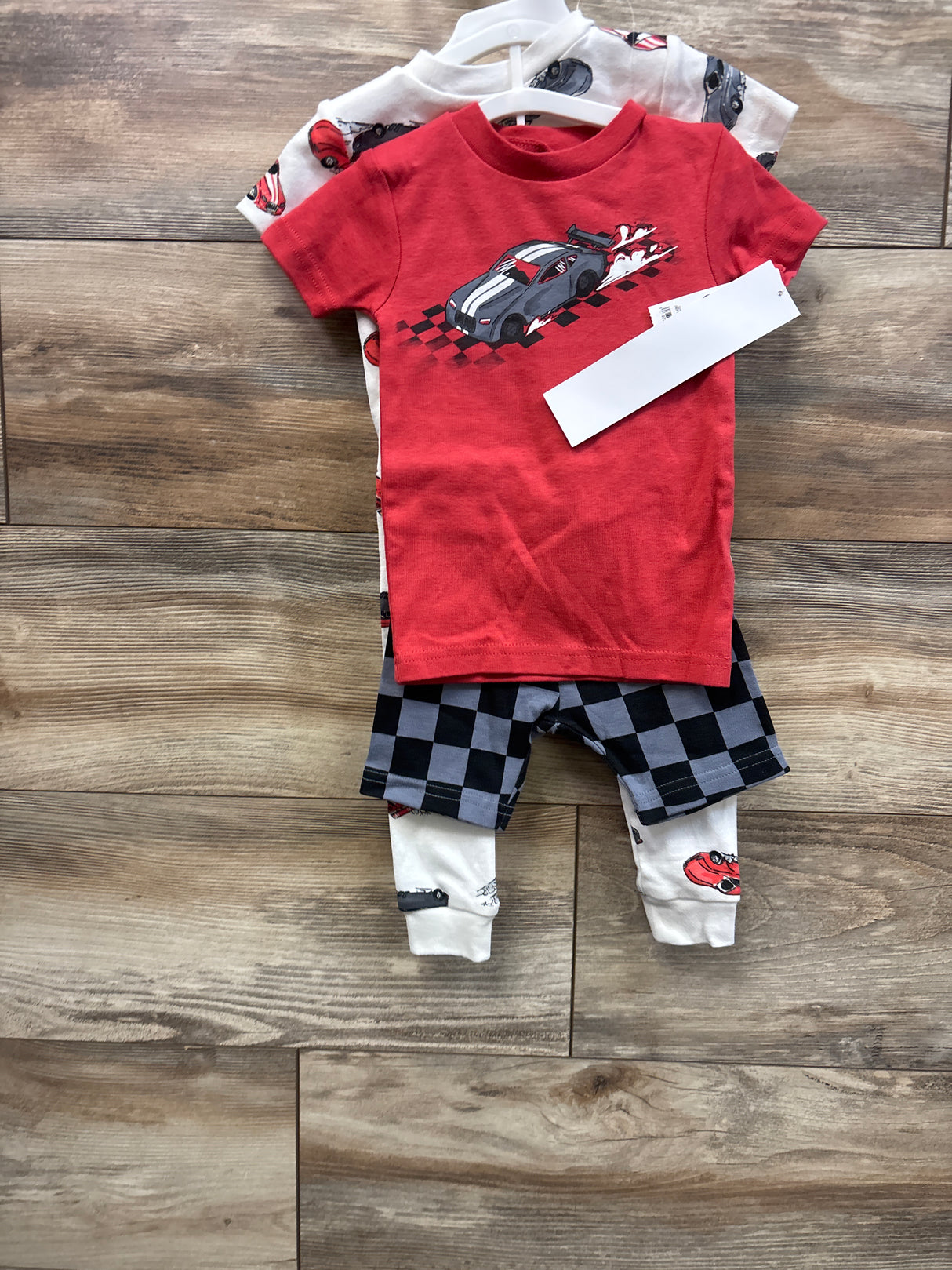 NEW Just One You 4pc Race Car Pajama Set Red sz 12m