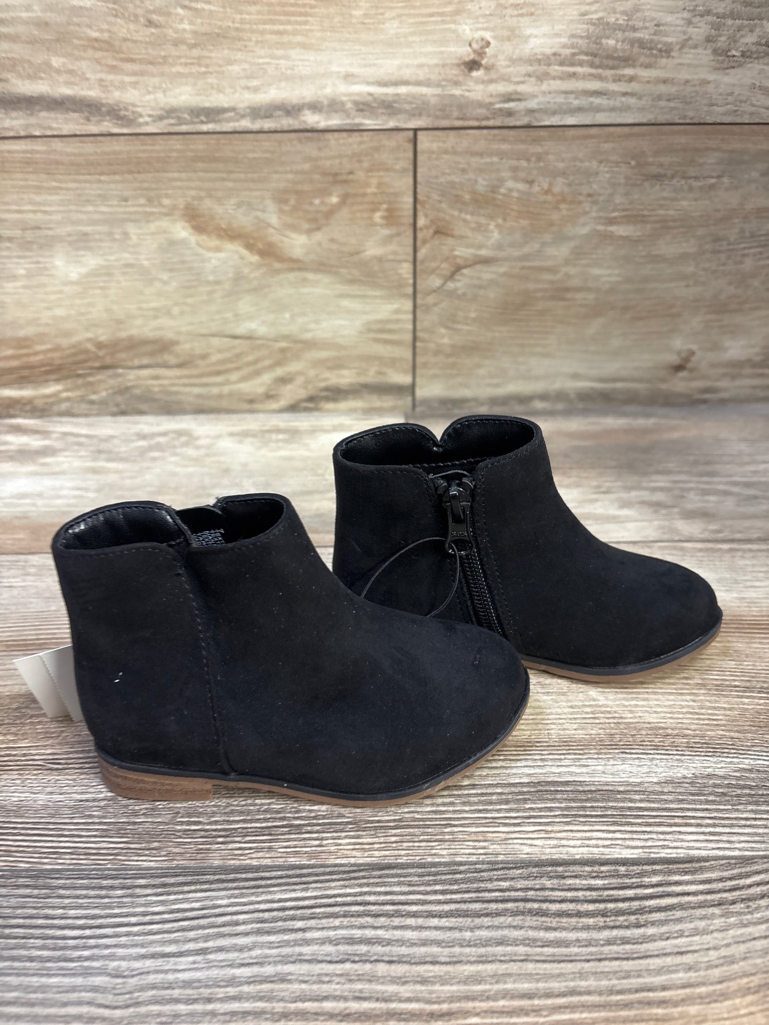 NEW Cat & Jack Penelope Zipper Booties Black sz 7c