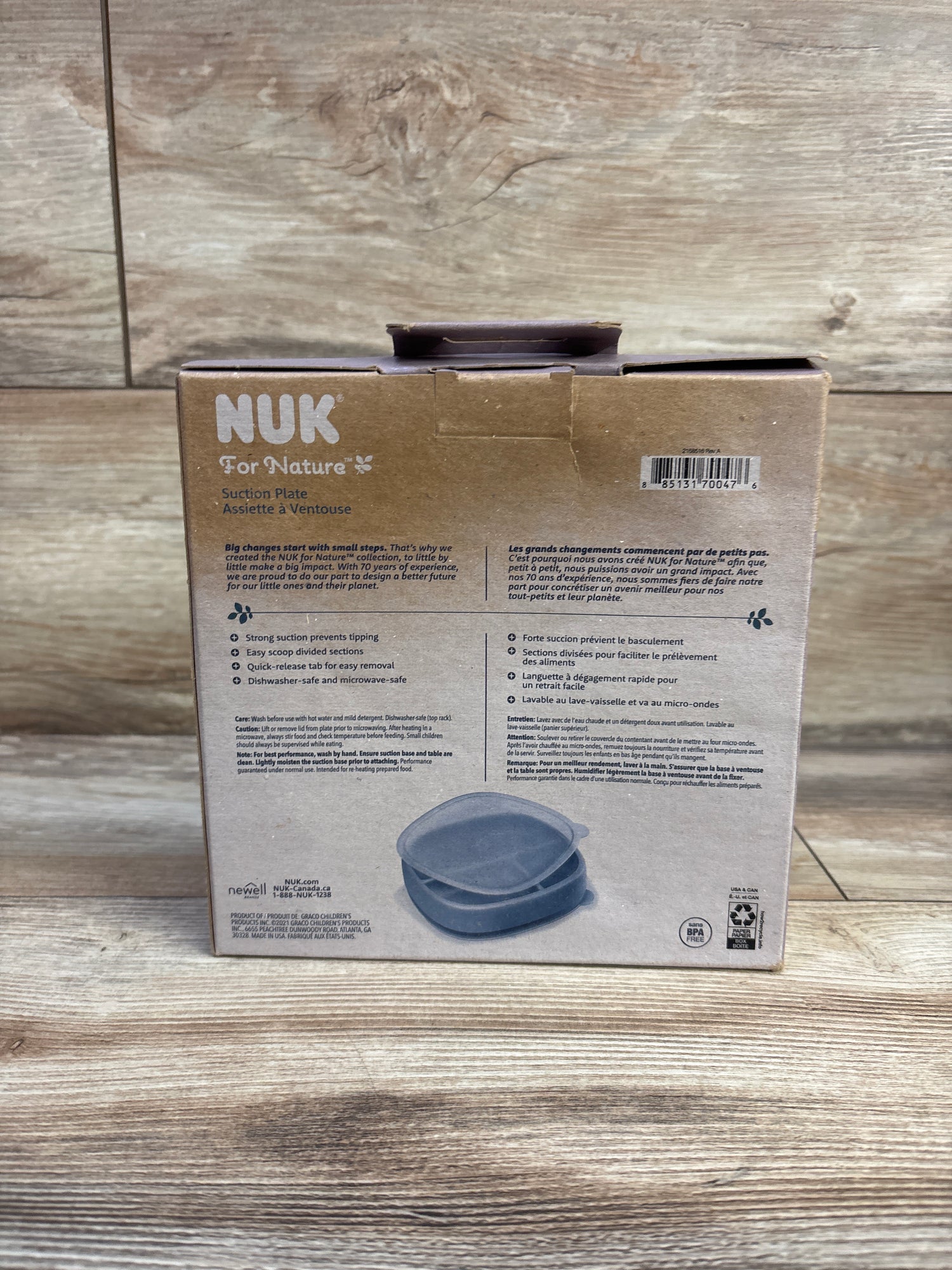 NEW NUK For Nature Suction Plate + Lid