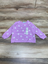 NEW Cat & Jack Purple Floral Sweatshirt sz 18m