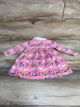 Baby Boden Peter Pan Collar Bunny Dress Pink sz 9-12m