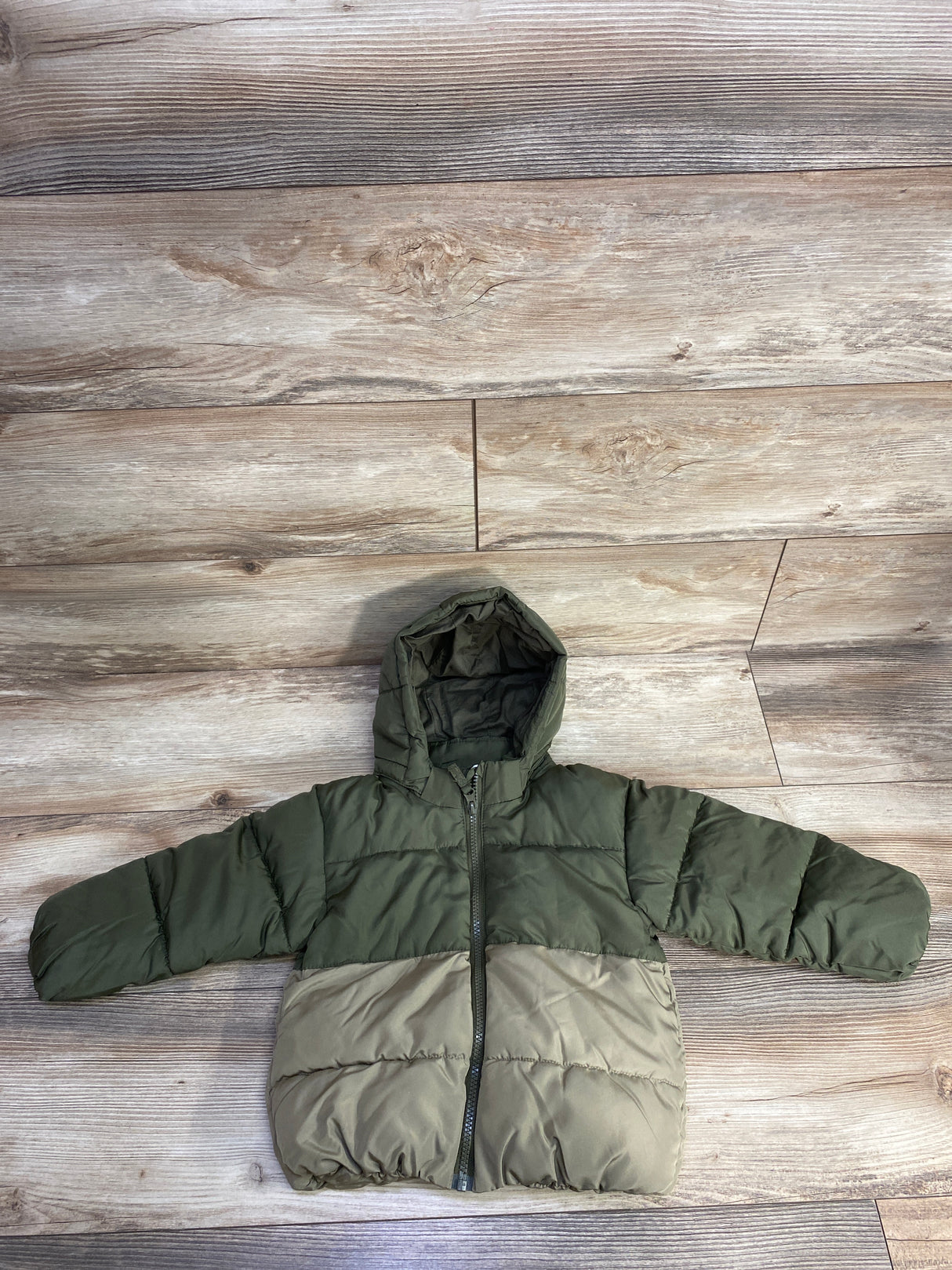 H&M Full Zip Puffer Vest Green sz 3T