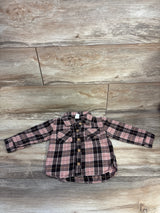 H&M Plaid Button Up Shirt Pink sz 18m