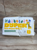 NEW Dyper Skin Happy Diapers Size 1 36ct